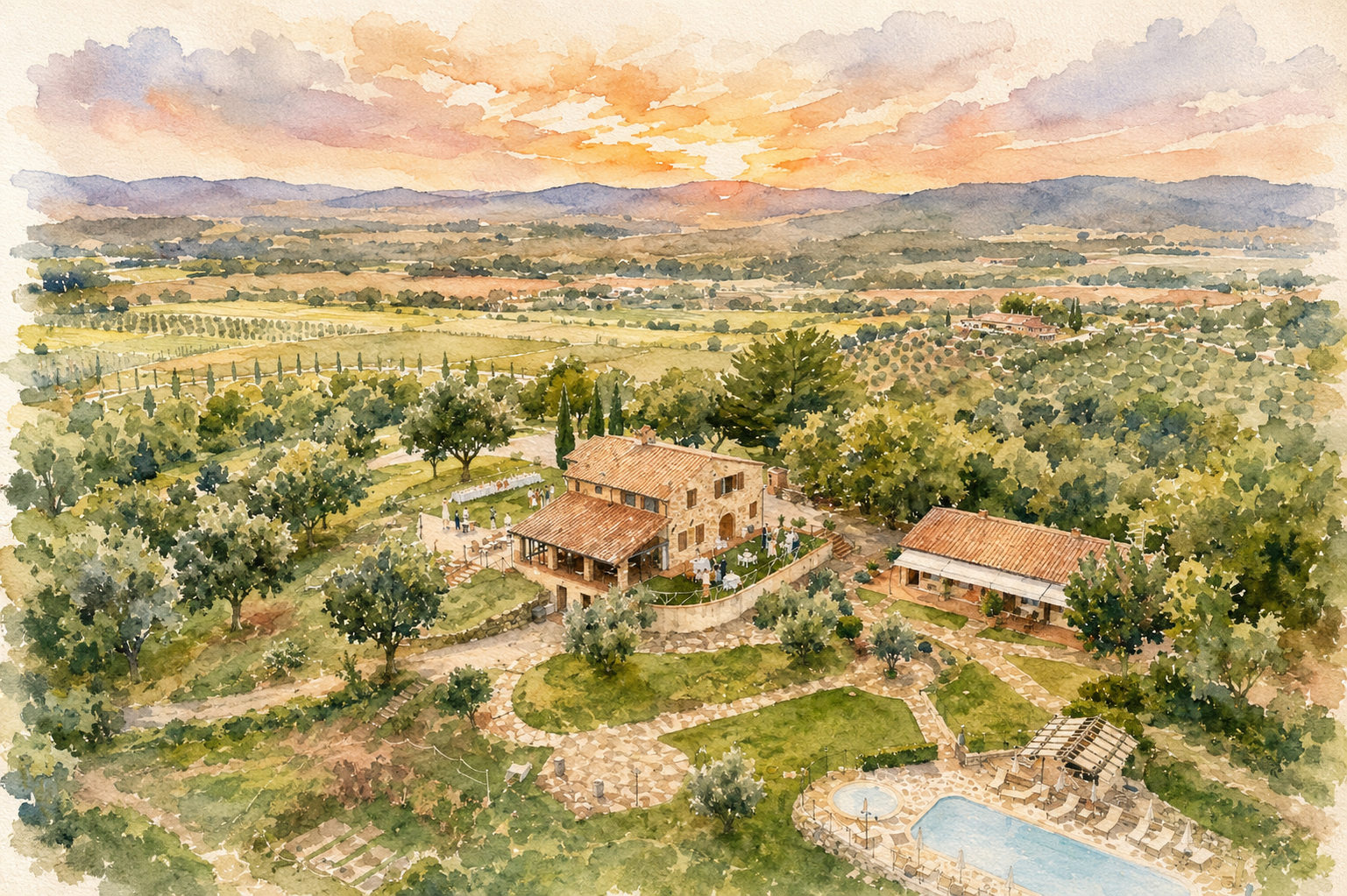 Save the date: Adam & Chris, 09.06.2028 - 12.06.2028, Tuscany, Italy